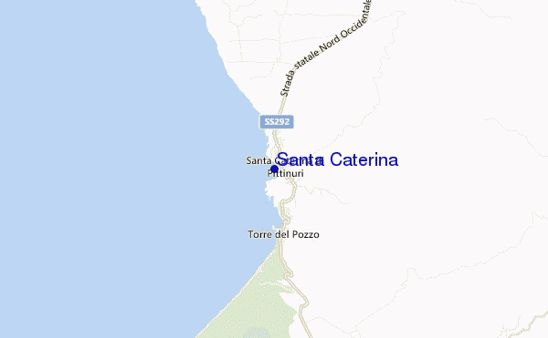mapa de localização de Santa Caterina