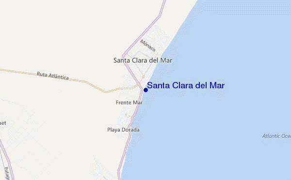 mapa de localização de Santa Clara del Mar