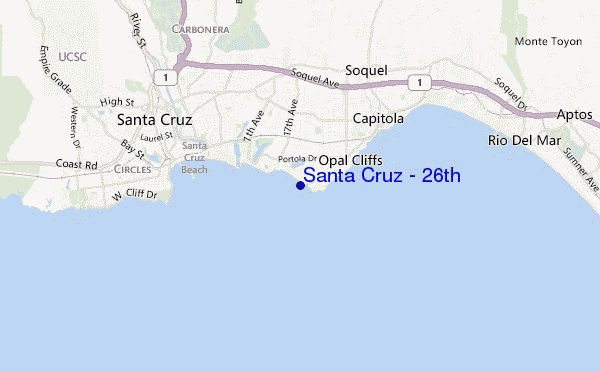 mapa de localização de Santa Cruz - 26th