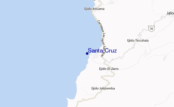 mapa de localização de Santa Cruz