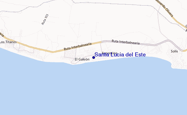 mapa de localização de Santa Lucia del Este