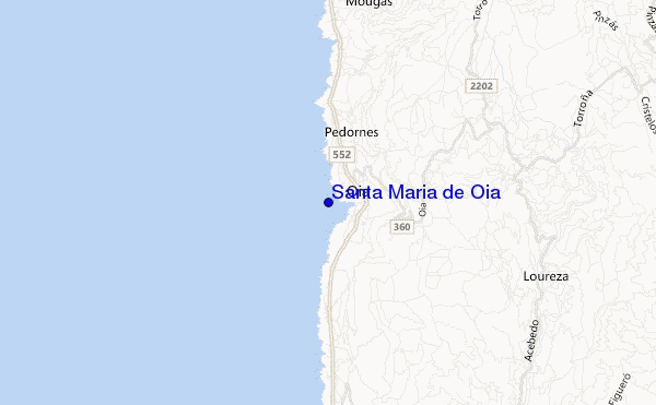 mapa de localização de Santa Maria de Oia