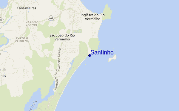 mapa de localização de Santinho