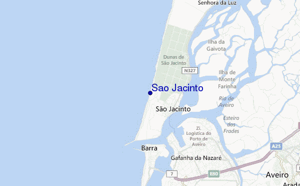 mapa de localização de Sao Jacinto