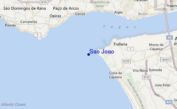 mapa de localização de Sao Joao