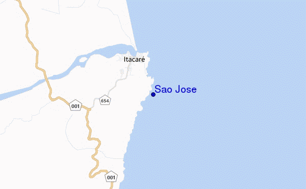 mapa de localização de Sao Jose