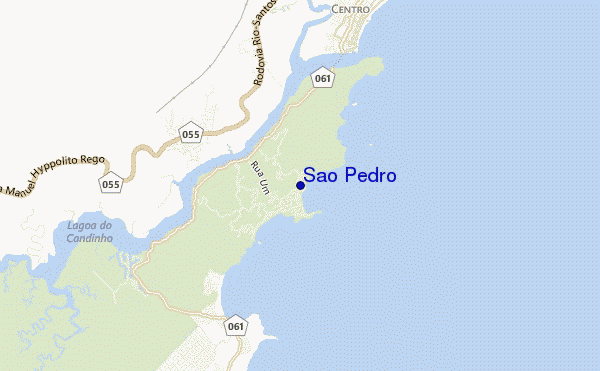 mapa de localização de Sao Pedro