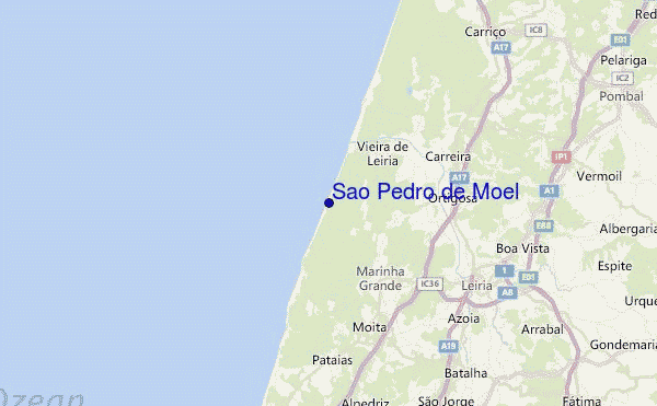 Sao Pedro de Moel Location Map