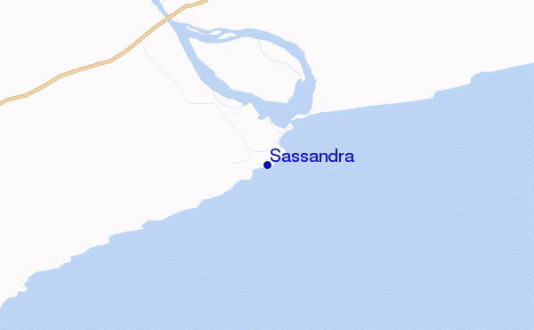 mapa de localização de Sassandra