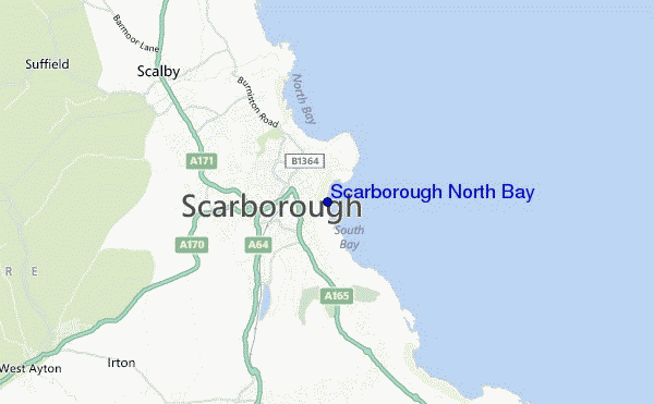 mapa de localização de Scarborough North Bay
