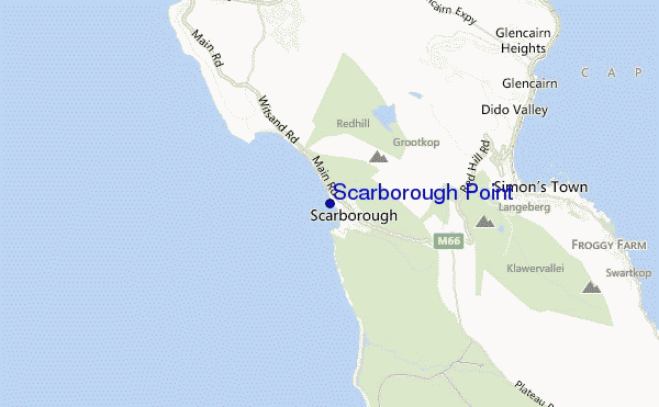 mapa de localização de Scarborough Point