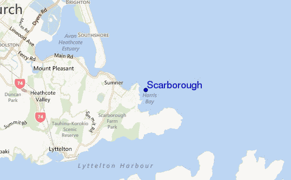 mapa de localização de Scarborough