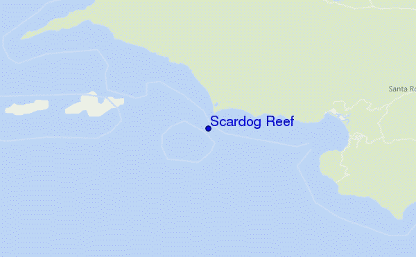 mapa de localização de Scardog Reef