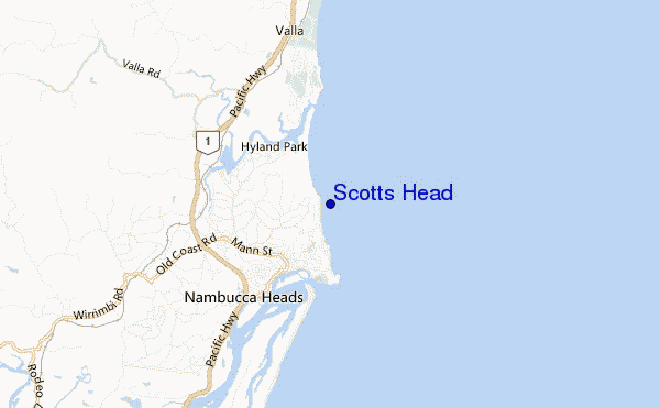 mapa de localização de Scotts Head