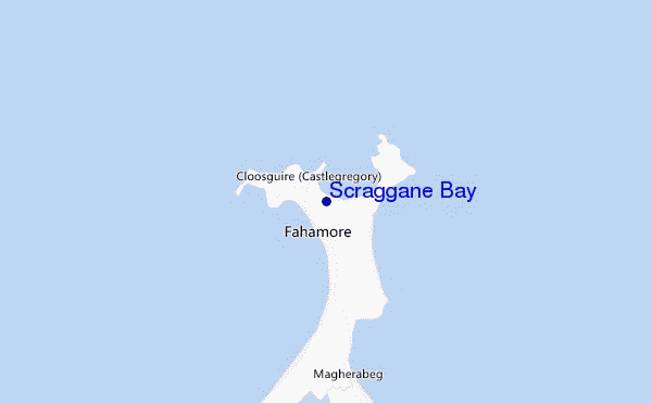 mapa de localização de Scraggane Bay