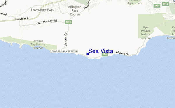 mapa de localização de Sea Vista