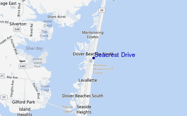 mapa de localização de Seacrest Drive