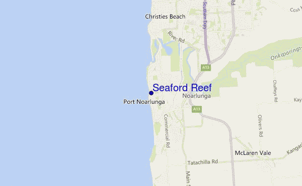 mapa de localização de Seaford Reef