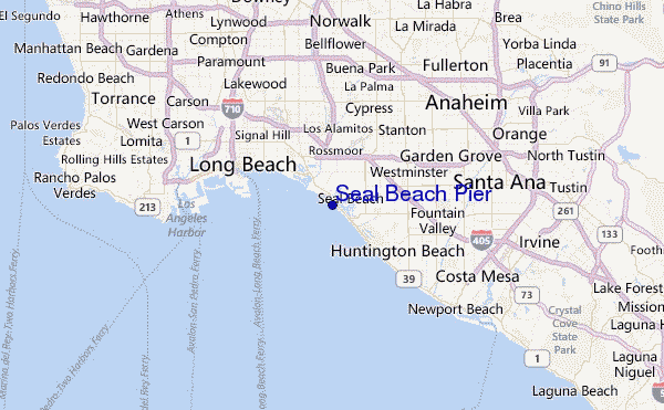 Seal Beach Pier Location Map