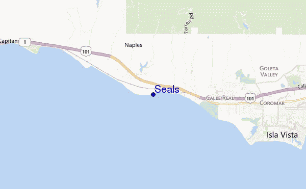 mapa de localização de Seals