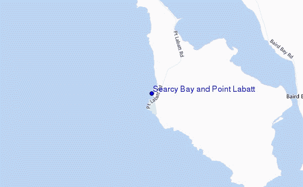 mapa de localização de Searcy Bay and Point Labatt