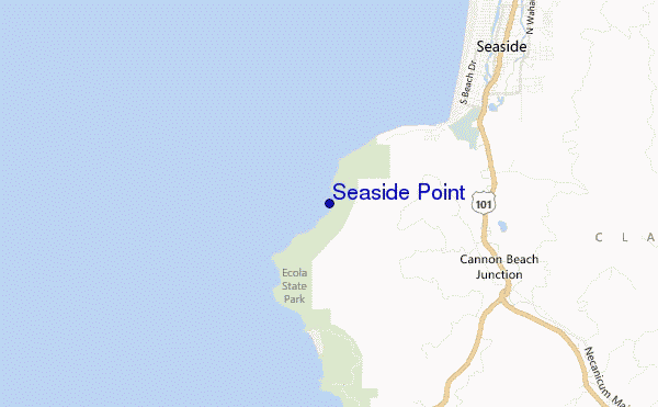 mapa de localização de Seaside Point