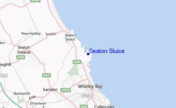 mapa de localização de Seaton Sluice