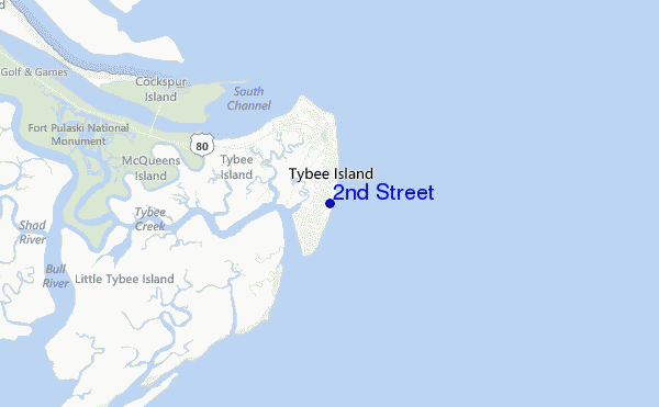 mapa de localização de 2nd Street