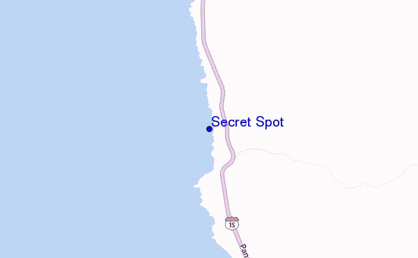 mapa de localização de Secret Spot