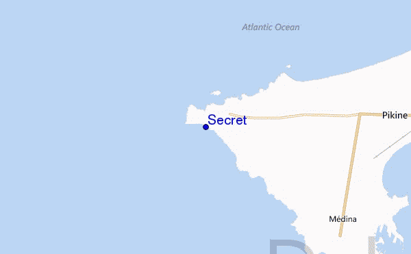 mapa de localização de Secret