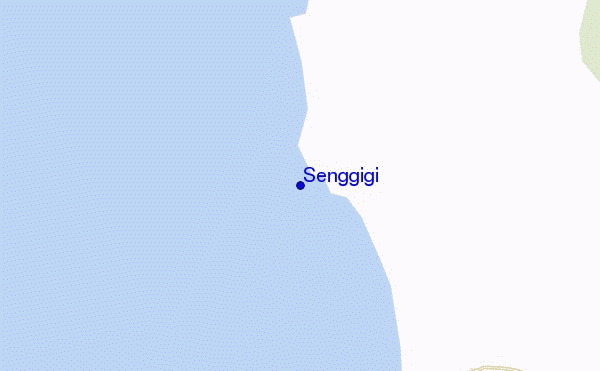 mapa de localização de Senggigi