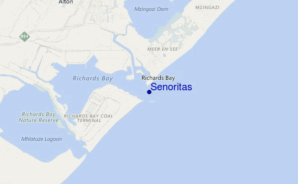 mapa de localização de Senoritas