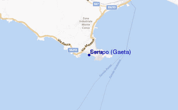 mapa de localização de Serapo (Gaeta)