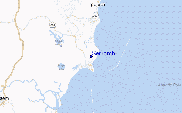 mapa de localização de Serrambi