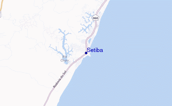 mapa de localização de Setiba