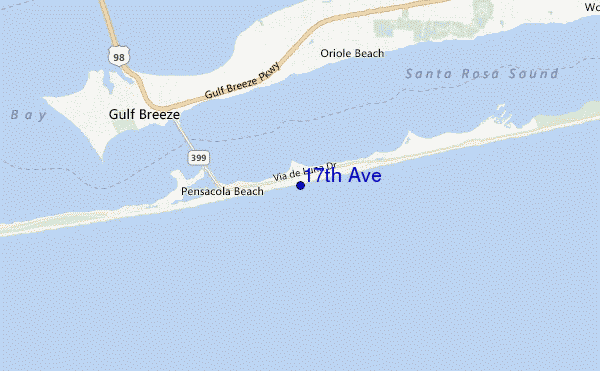 mapa de localização de 17th Ave