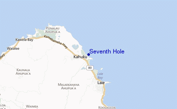mapa de localização de Seventh Hole