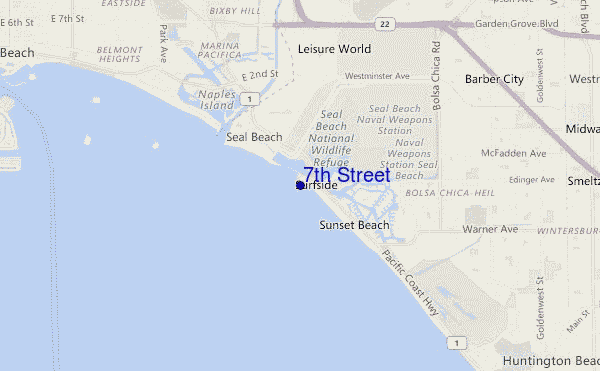 mapa de localização de 7th Street