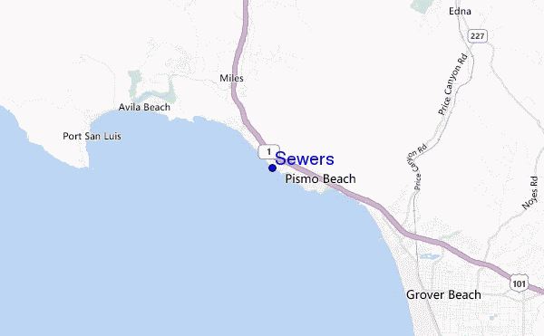 mapa de localização de Sewers
