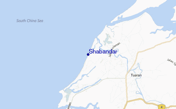 mapa de localização de Shabandar