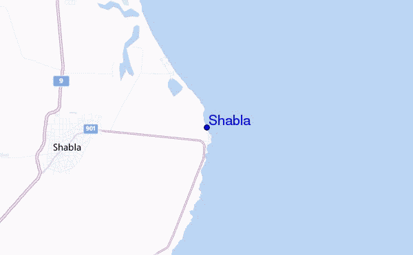 mapa de localização de Shabla
