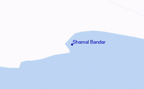 mapa de localização de Shamal Bandar