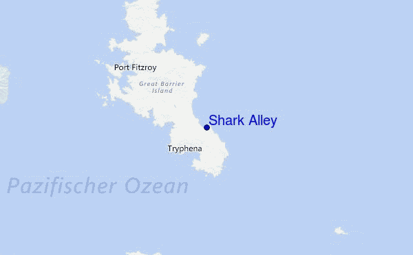 Shark Alley Location Map