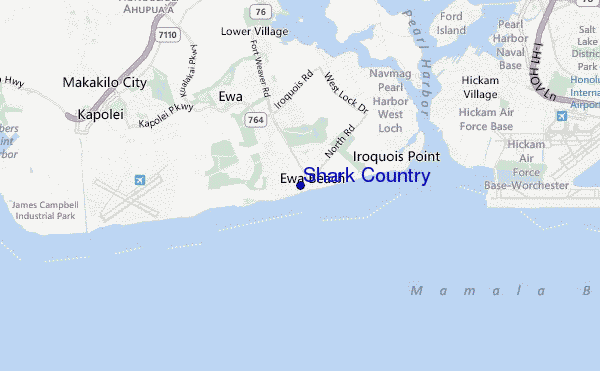 mapa de localização de Shark Country