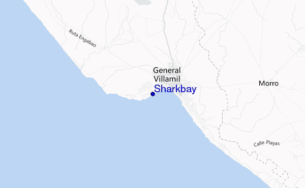 mapa de localização de Sharkbay