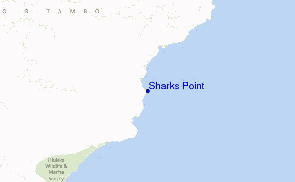 mapa de localização de Sharks Point