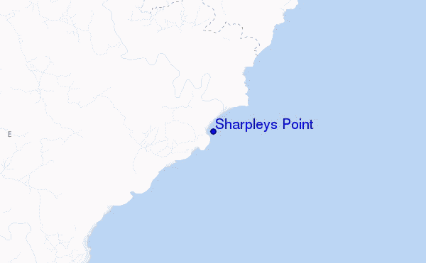 mapa de localização de Sharpleys Point