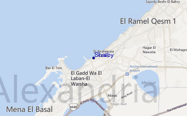 mapa de localização de Shatby