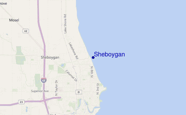mapa de localização de Sheboygan