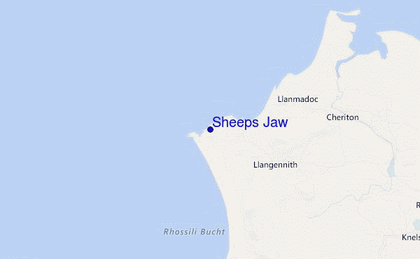 mapa de localização de Sheeps Jaw